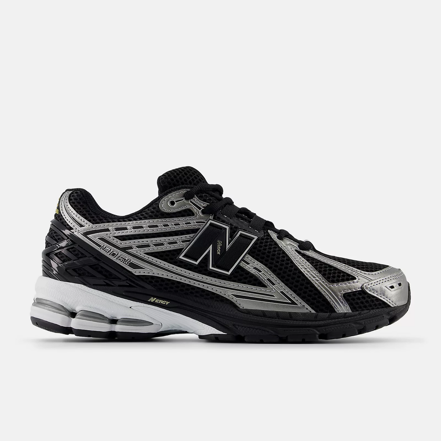 New Balance 1906R Black with Dark Silver Metallic and Gold Metallic