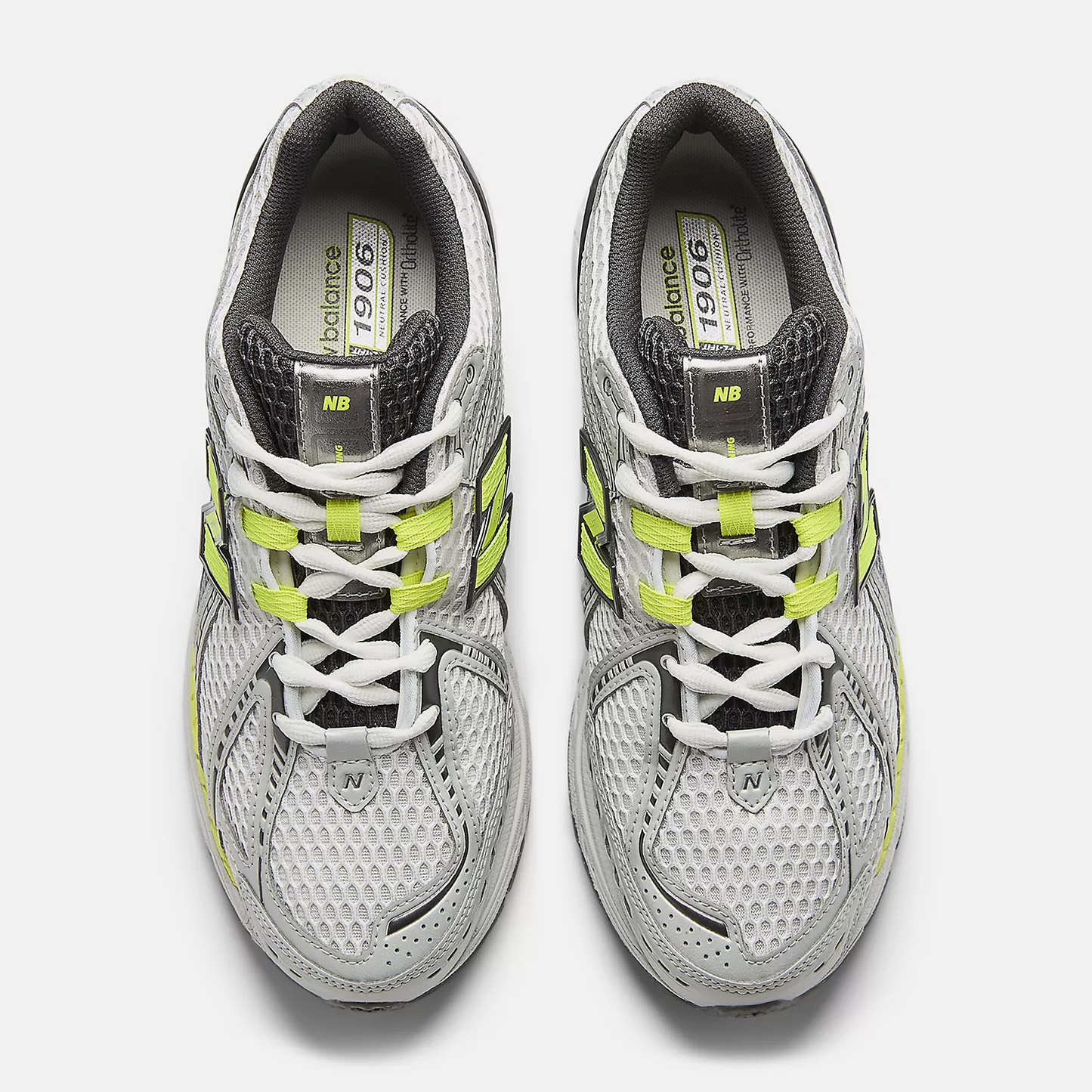New Balance 1906R Light Silver Metallic with Alkaline Green