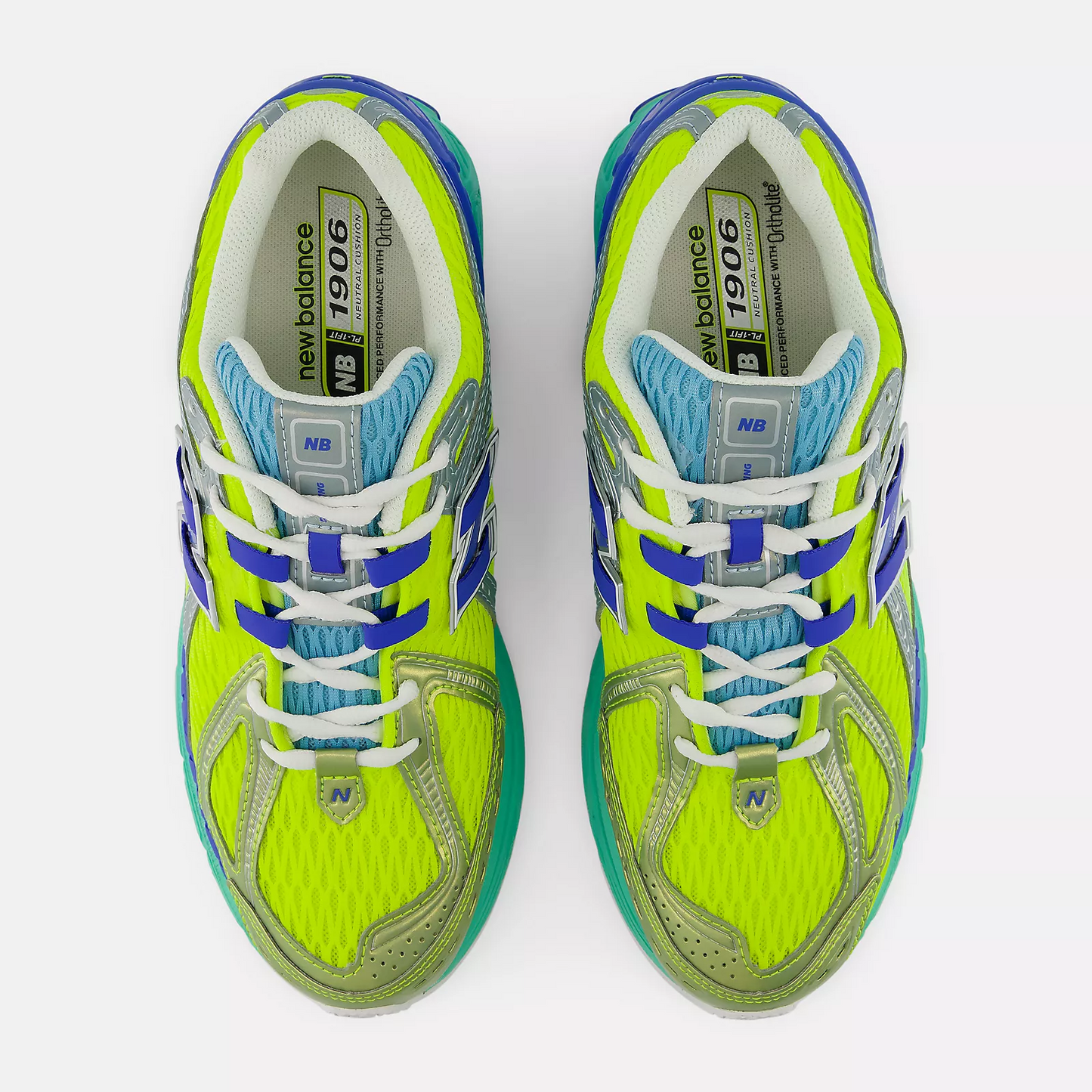 New Balance 1906R Alkaline Green with Blue Bird