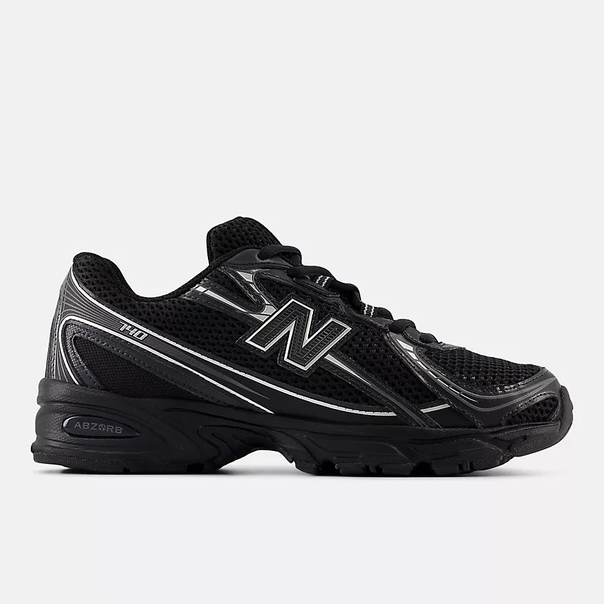 New Balance 740 Black with Silver Metallic
