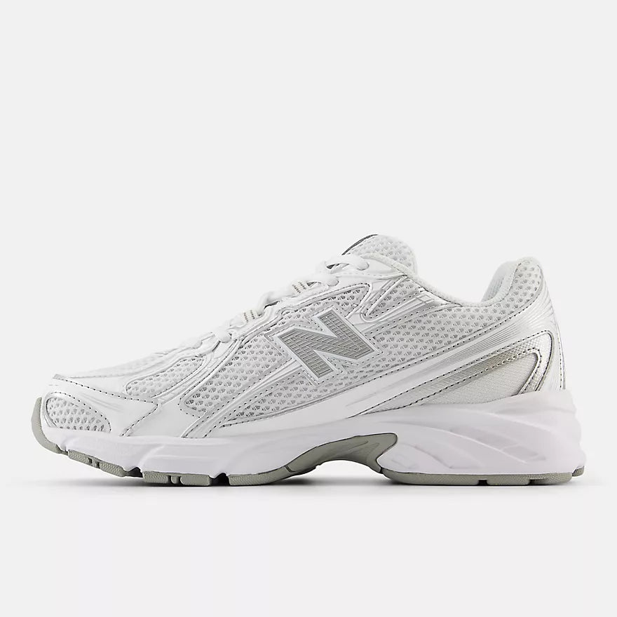New Balance 740 White with Metallic Silver and Reflection