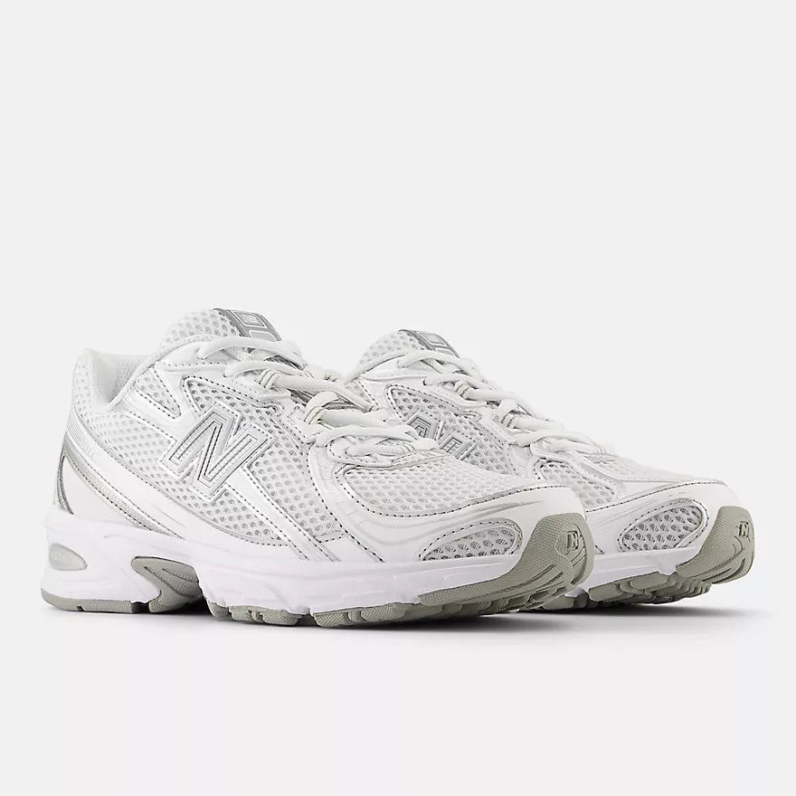New Balance 740 White with Metallic Silver and Reflection