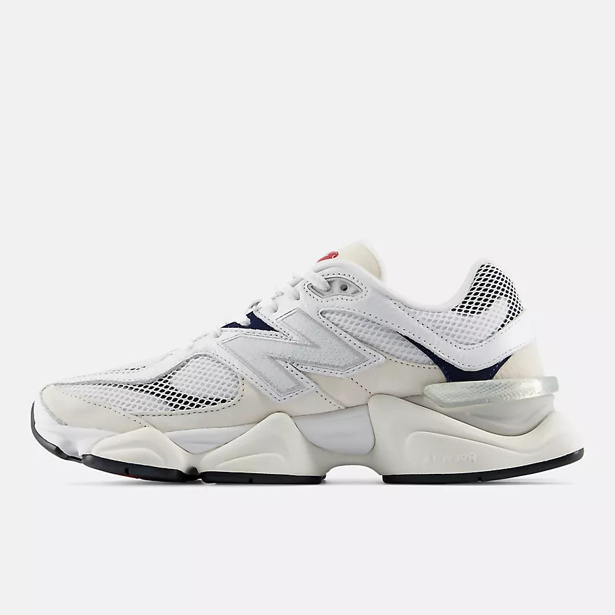New Balance 9060 White with Shadow Red