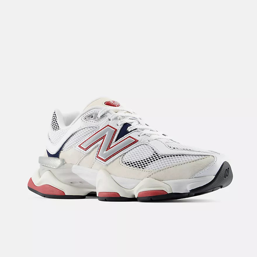 New Balance 9060 White with Shadow Red